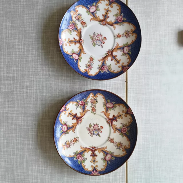 Sarreguemines Modèle Minton 2 Sous Tasses Décors 146