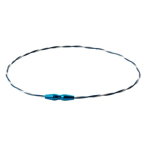 Collar Teruaki Sato Phiten RAKUWA Cuello Alambre EXTREMO tornado AzulBlanco 43 cm