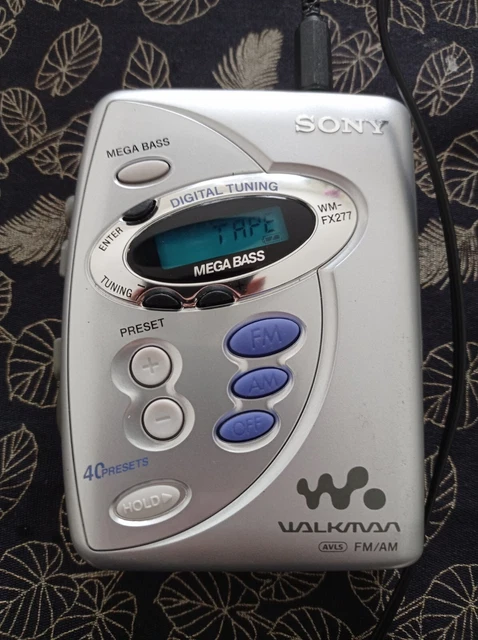 Sony Walkman WM-FX271 – Radio K7 AM/FM – Années 90 – Gris – Avec Mega Bass