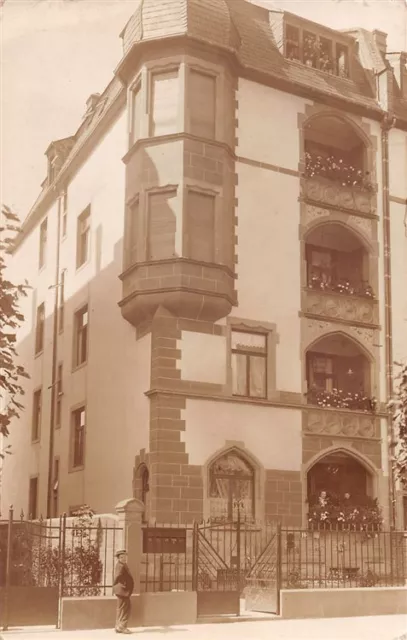 777721) Foto AK mit Hausansicht Frankfurt am Main gelaufen 1908