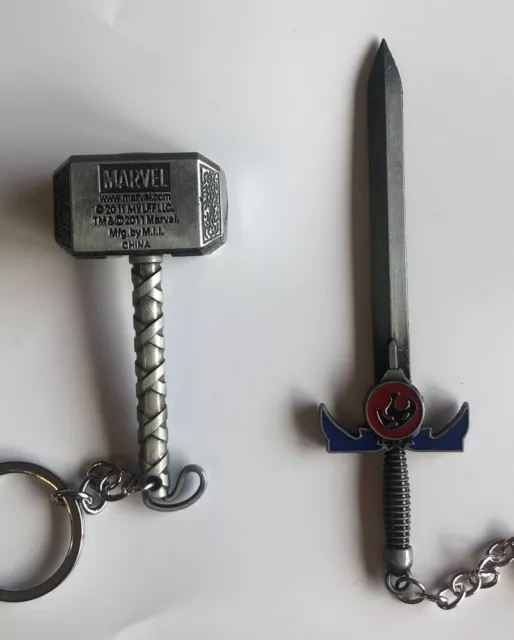 Llavero,Llaveros, Martillo Thor, Espada Thundercats,Superheroes,Keychain,Keyring