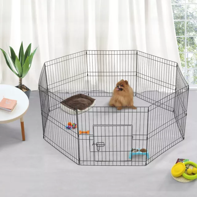 DOG PEN Puppy Pet Playpen Run Outdoor Foldable Enclosure Rabbit Fence Crate Cage