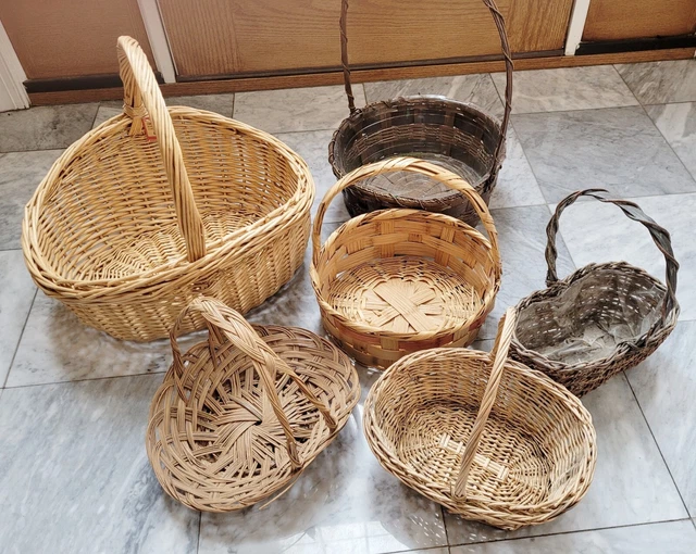 LOT of 6 ~Assortment Of Baskets with Handles - Easter Basket/Planters