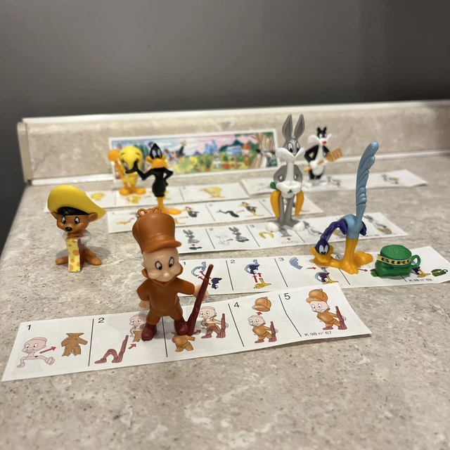 KINDER componibili Looney Tunes 7 pezzi con cartine 1997