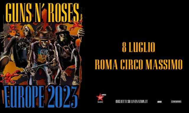 2 Biglietti concerto Guns n Roses - Roma 8 Luglio 2023 - Affare!