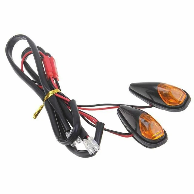 Flush Mount Turn Signal Light Motorcycle Blinker Amber for ATV Bike Universal