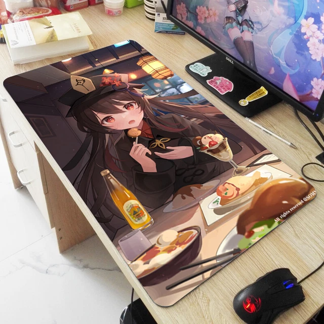 Tapis De Souris Personnalisé Genshin Impact - Ganyu, 60x35 Cm, épais Et Antidérapant, Idéal Pour Gaming Ou Bureau