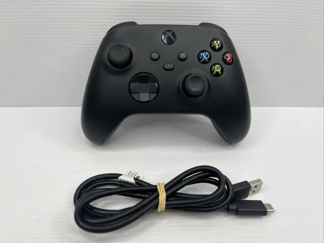 Genuine Microsoft Xbox Series X / S One Black Controller & Cable - Tested, Works