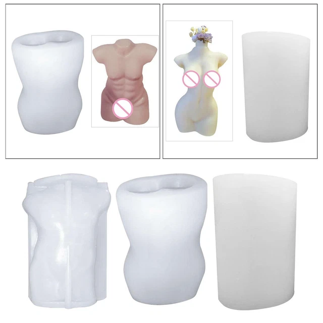 CANDLE MOLD HOMEMADE Female Male Torso Moulds Figure Soap Making Resin