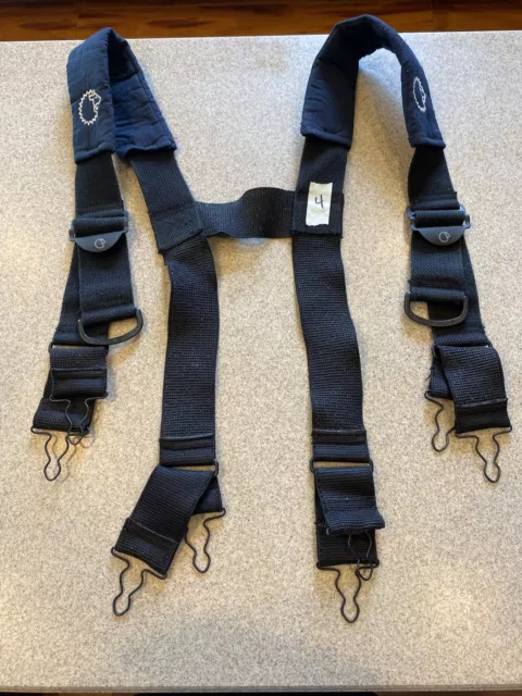 Firefighter Padded Suspenders Black Parachute Style Turnout Pants Lion Apparel