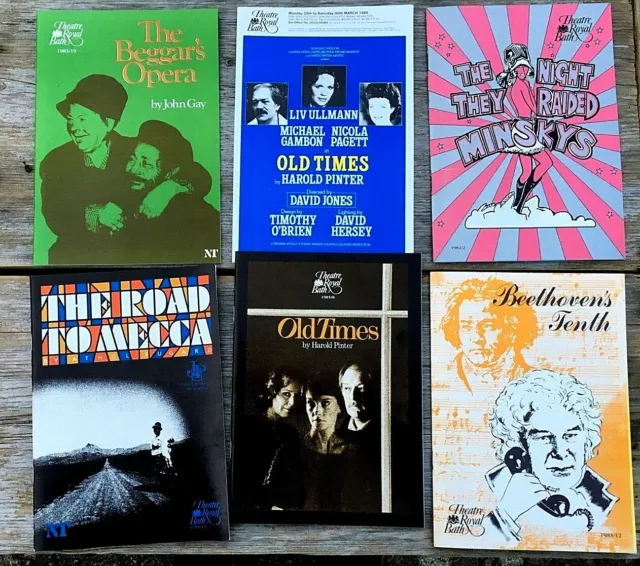 THEATRE ROYAL BATH 1980s PROGRAMMES X5 OLD TIMES MINSKYS BEGGARS BEETHOVEN MECCA