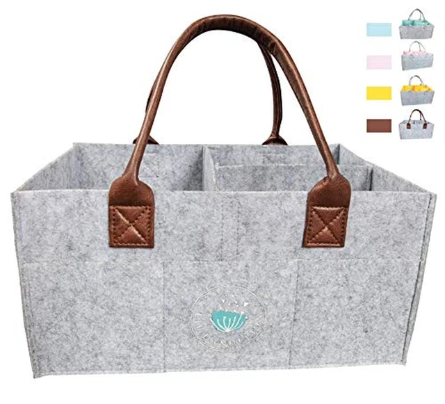 Baby Diaper Caddy Organizer: Large Organizer Tote Bag for Boys Girls Infant - Ba
