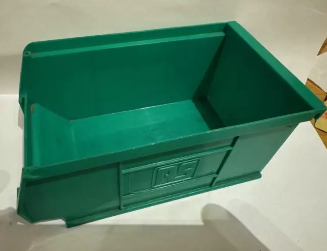 Linbin (RS) Stackable Green  Storage Bins L 17cm x W 9.8cm x H 7.5cm  Pack of 10