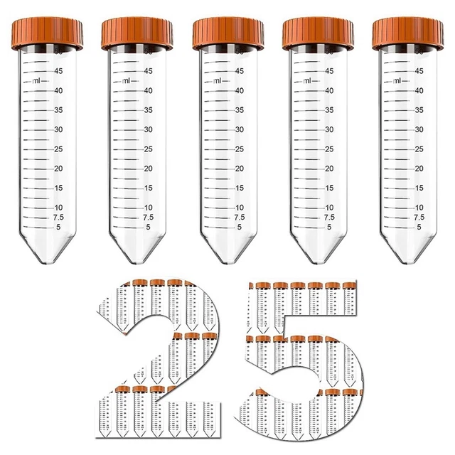 CONICAL CENTRIFUGE TUBE - Centrifuge Tubes, 25 Pcs Sterile Tubes ...