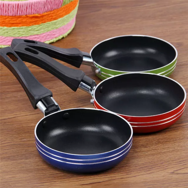 12Cm Small Nonstick Frying Pan for Household Fried Egg Pancakes Round Mini  Saucepan New 