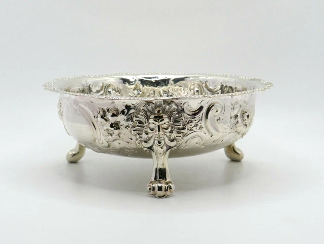 Antico Vittoriano Argento Sterling Massiccio Con Ciotola Marchiato Robert Harper