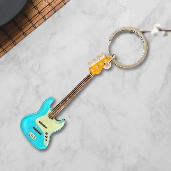 Porte-clés guitare Fender American Pro Jazz Bass Blue 2