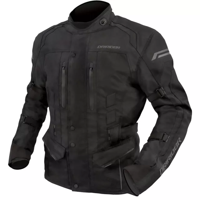 DRIRIDER Compass 4 MOTORCYCLE JACKET Black/Dark Grey 2119084 Size X-Large