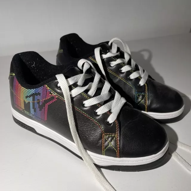 HEELYS x MTV Split Back Women's Size 7 Sneakers, Black/White/Rainbow