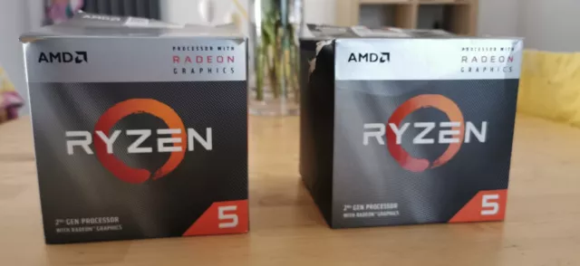 AMD Ryzen 5 3400G 3.7GHz AM4 CPU Processor and fan