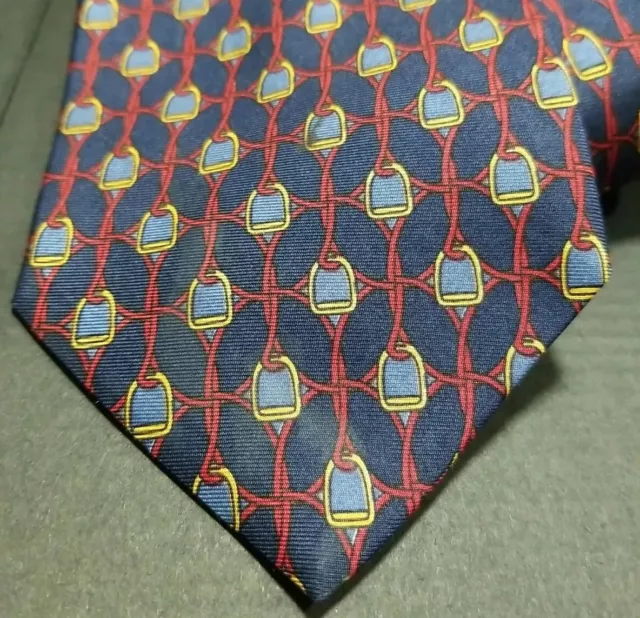 100% Silk Gucci Paolo Designed Mens Italian Hand Finished Vintage Neck Tie