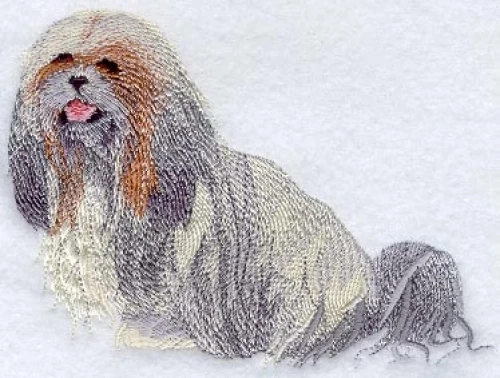 Embroidered Fleece Jacket - Lhasa Apso I1165 Sizes S - XXL