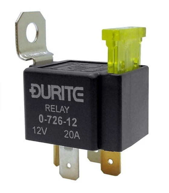Durite Mini Relais' Marque Et Break '12v 20amp Avec Integral Fusible RMB12F