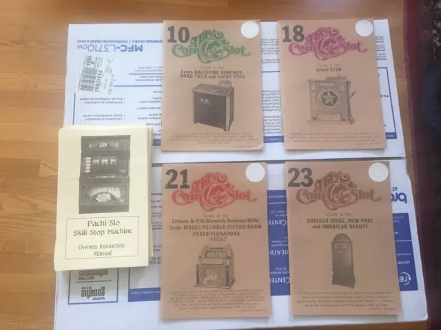 Lot of 5 Slot Machine Manuals And Guides