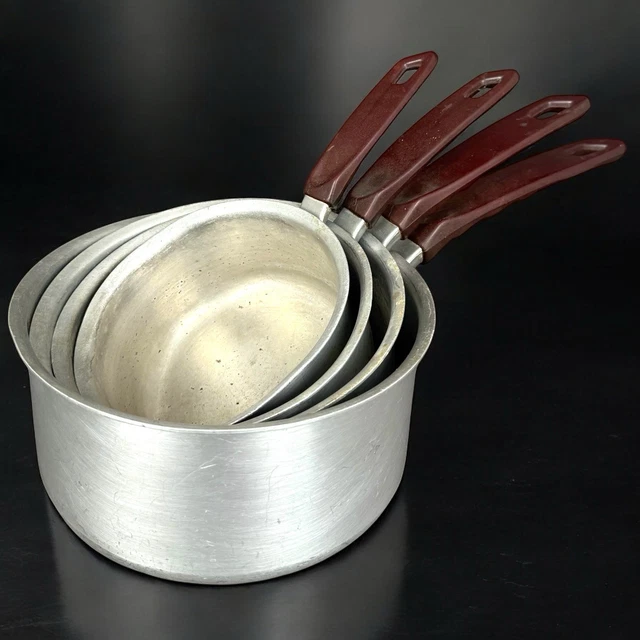 Casserole Ancienne En Aluminium Pur Vintage - Diamètre 24 Cm, Occasion Fonctionnelle, Origine France