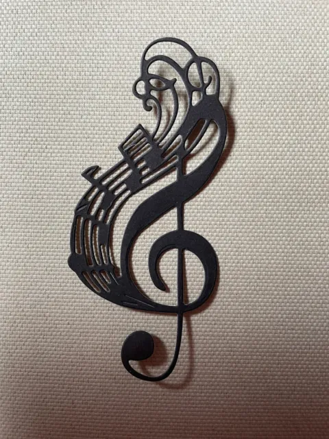 10 Large Musical Notes Die Cuts for card making. Embellishments Ephemera