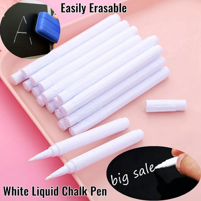 White & Coloured Liquid Chalk Marker Pen For Blackboard Black