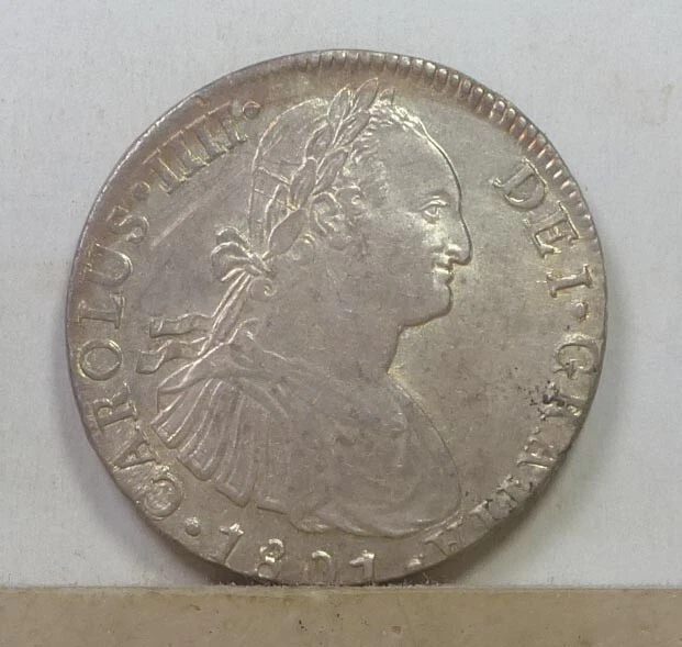 Peru 8 Reales 1801 LM-IJ Choice AU/Uncirculated NO RESERVE