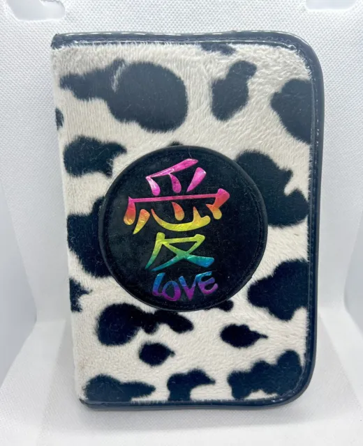 Lisa Frank Vintage Planner Mini Binder Cow Print Love Kanji Rainbow Y2K 90s