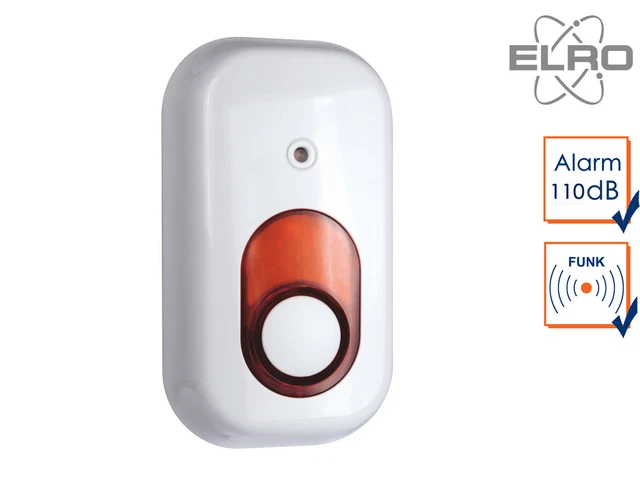 Sirena interna SMART HOME per sistema di allarme Elro AG4000 con app cellulare rilevatore di allarme