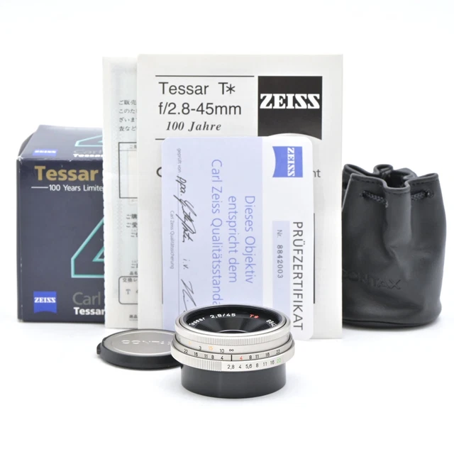 TOP MINT] CARL Zeiss Tessar T 45mm f/2.8 C/Y Mount Pancake Lens