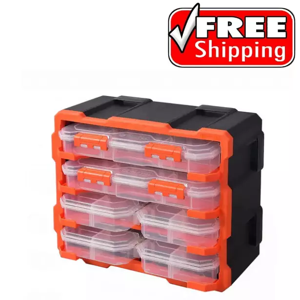 1-4 Pcs Clear Plastic Jewelry Organizer Box for Earrings 36 Small