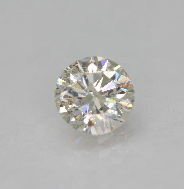 Certified 0.71 Carat F SI2 Round Brilliant Enhanced Natural Loose Diamond 5.68mm
