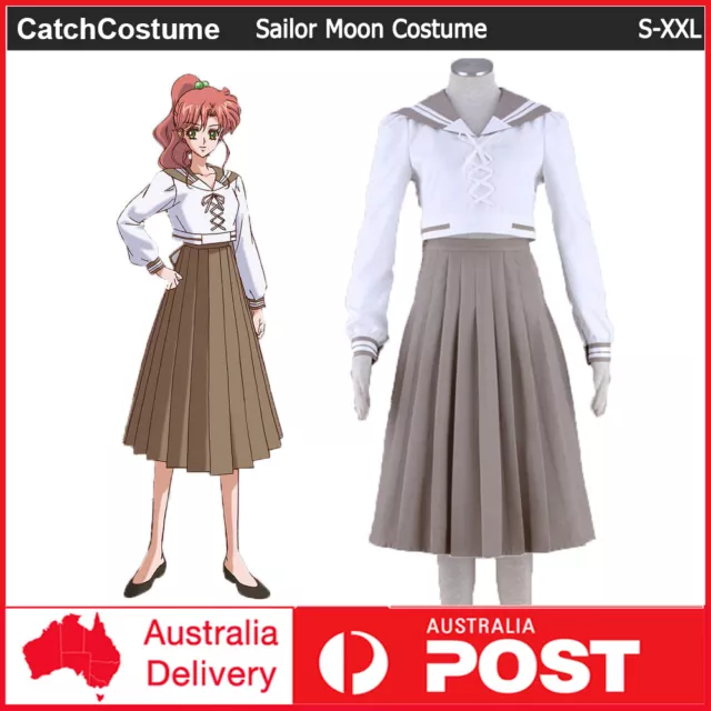 Anime Sailor Moon Jupiter Kino Makoto Cosplay Costume School Uniform Fancy Dress