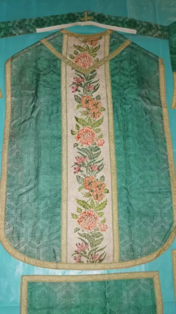 Kasel, mit Stola Kelchvelum Manipel Palla, Messgewand Chasuble Casula Pianeta