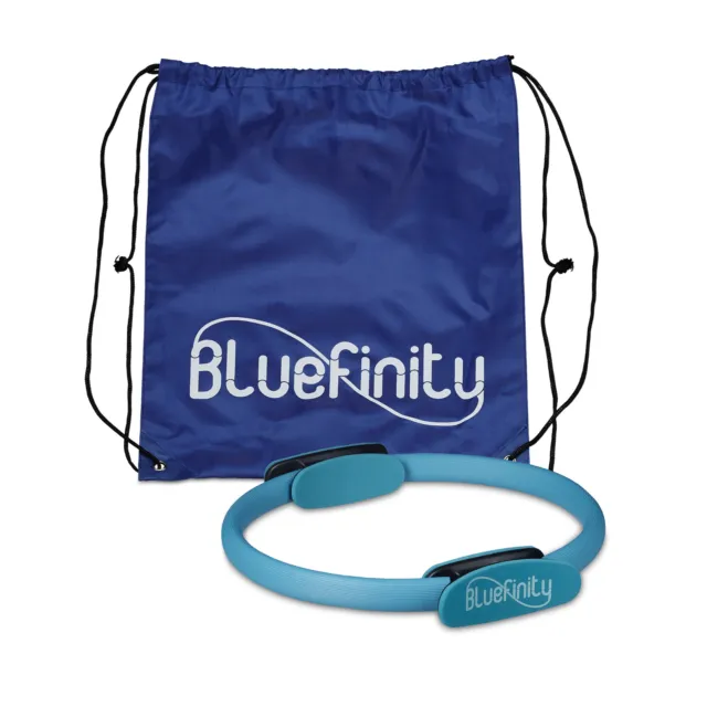 Bluefinity Pilates Ring, ca 39 cm, mit Doppelgriff, gepolstert, für Yoga, türkis