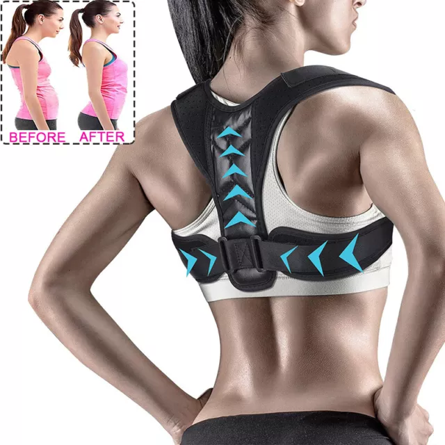 Adjustable Men Women Posture Corrector Back Support Shoulder Brace Belt Clavicle