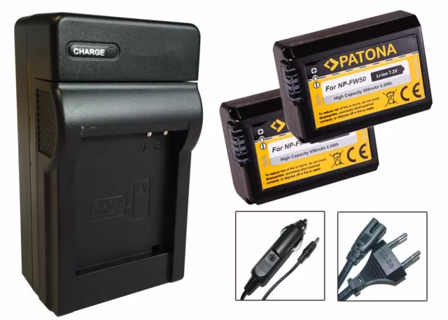 PATONA 2x Akku kompatibel für Sony NP-F970 Li-Ion Ersatzakku