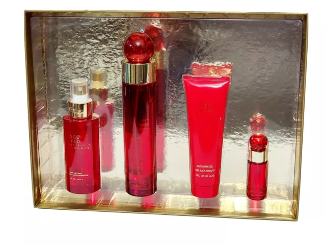 Perry Ellis 360 Red Women 4Pc Gift Set Brand New