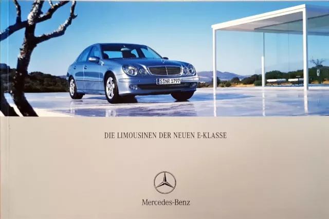Mercedes Benz E-class Saloon W211 Brochure 2002 DE