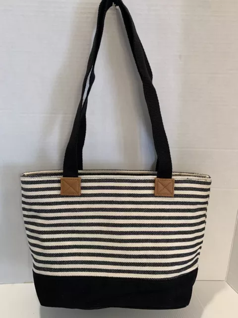 Demi day bag top twill stripe
