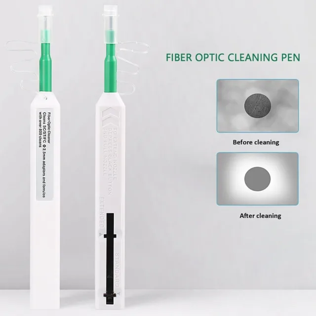 Solution de nettoyage efficace pour connecteurs à fibre optique clic stylo fibr