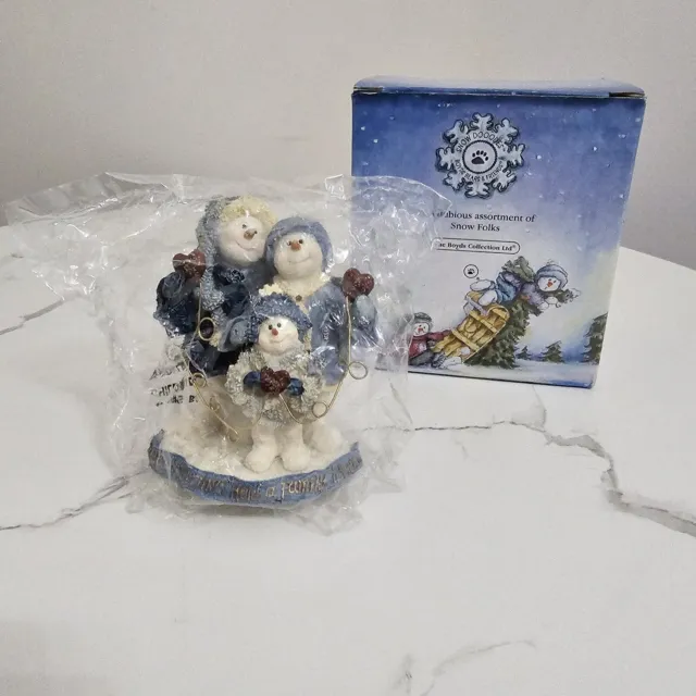 Boyds Bear Snow Dooodes Blurry Flurrie Baby Jack Family Ties Figurine 36523