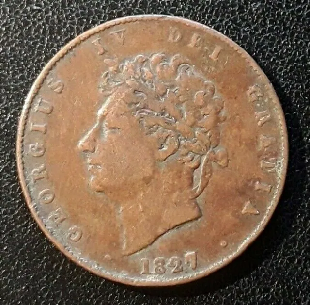 ROYAUME-UNI 1 Farthing Georges IIII tête laurée / Britannia 1826 en cuivre