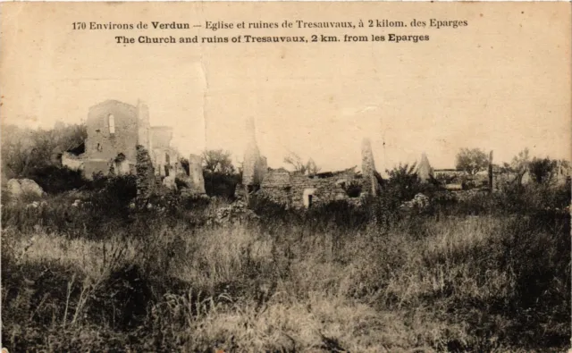 CPA AK Militaire - Env. de Verdun - Eglise et Ruines de Tresauvaux (698150)