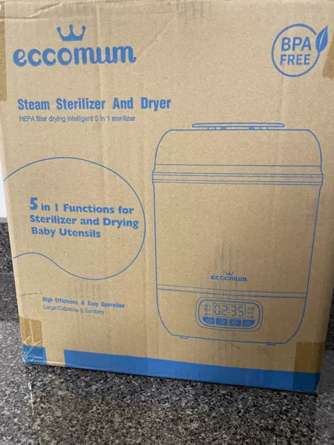 Eccomum Baby Bottle Electric Steam Sterilizer + Dryer Machine (MT1836US/TB1713E)